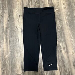 Nike One Girls black Capri Leggings tights sz small